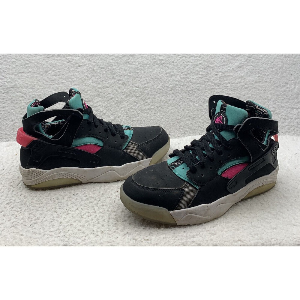 Nike Air Huarache Sneakers Youth 6.5 Womens 8 South Beach Miami Retro Pink Teal